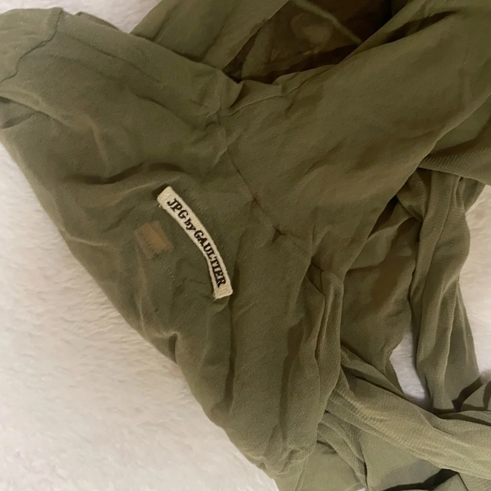 Jean Paul Gaultier Olive Green Graphic Top - Picture 4 of 5